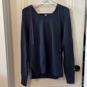Alo Yoga Navy Slouchy Hooded Sweatshirt